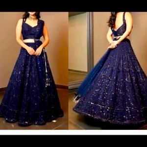 Two-Piece Dress Navy - Black Tie, Prom,etc. It is a traditional Lehenga Choli